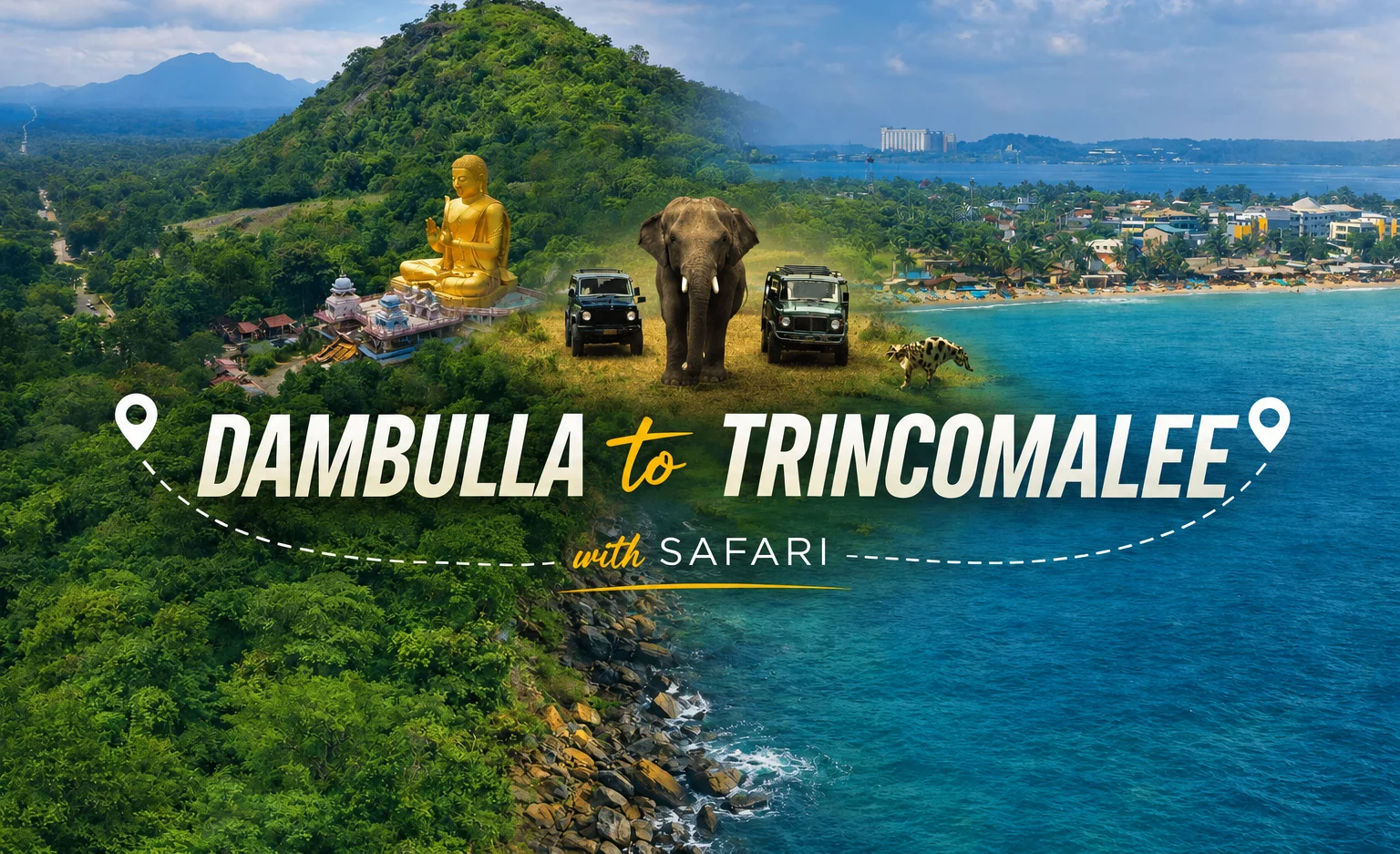 Dambulla to Trincomalee Shuttle & Safari Drive